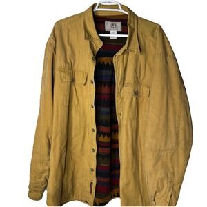 VTG Territory Ahead Chore Coat Mens XL Aztec Flannel Lined Barn Jacket Blazer